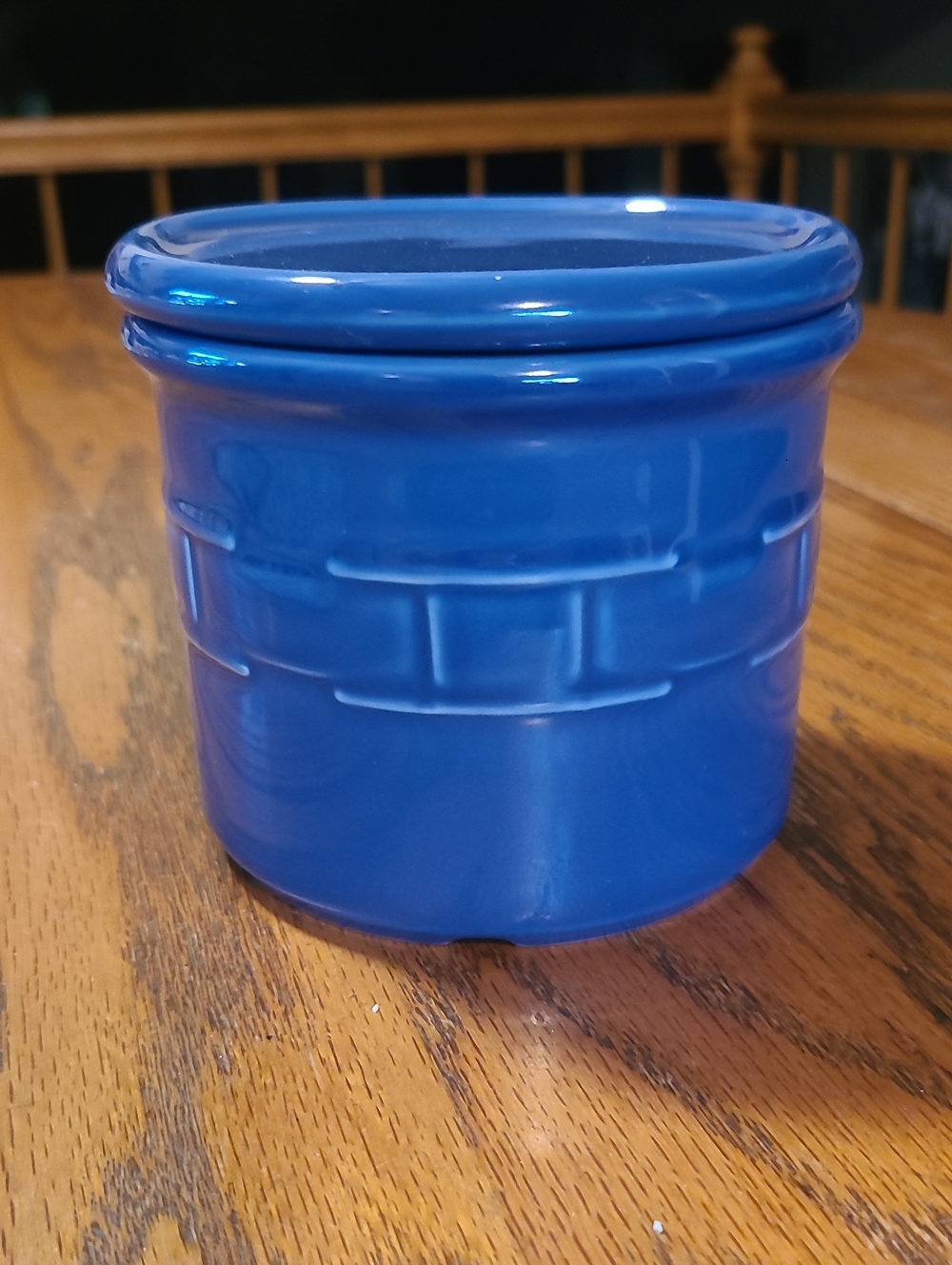 Longaberger Blue Ceramic Kitchen Canister - Classic Storage Jar